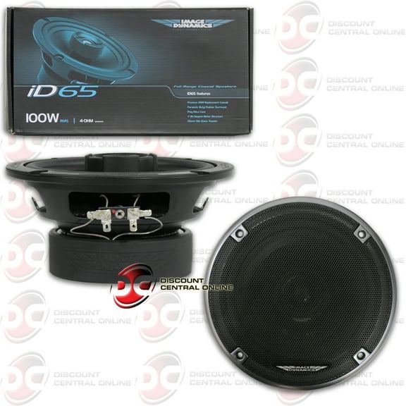 Image Dynamics ID65 6.5" 2-way Car Audio Full Range Coaxial Speakers