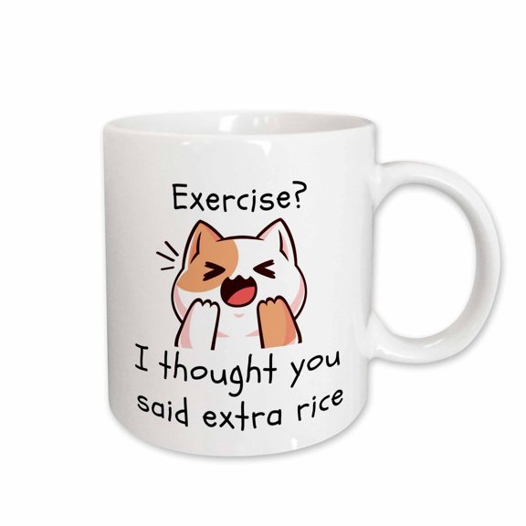 3drose, Image of a Cat with Text, 11oz Mug