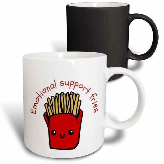 3drose, Image of a Fries with Text, 11oz Magic Transforming Mug