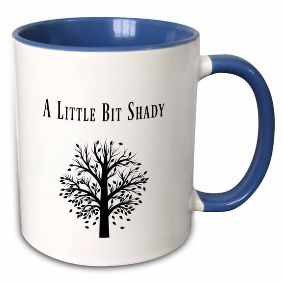 3drose, Image of a Little Bit Shady, 15oz Two-tone Blue Mug