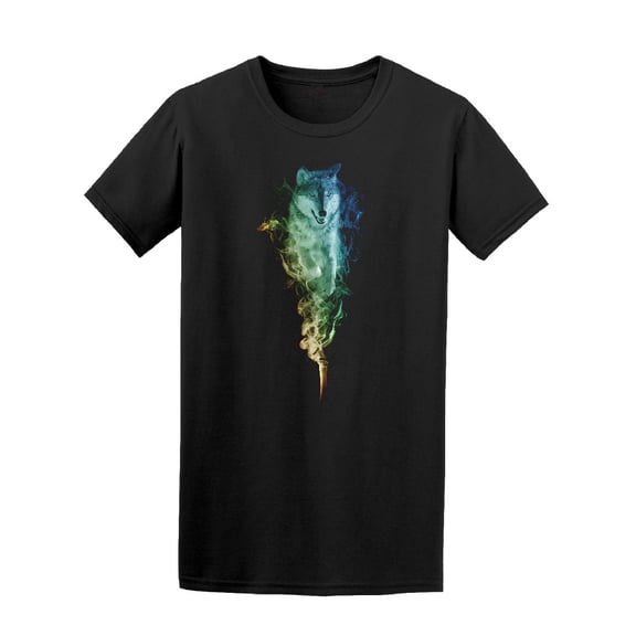 Image Of A Wolf Smoke Art Tee Men's -Image by Shutterstock