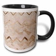 thumbnail image 1 of 3drose, Image of Abstract Trendy Geometrical Copper Marble Chevron Zig-zag Pattern, 15oz Two-tone Black Mug, 1 of 6