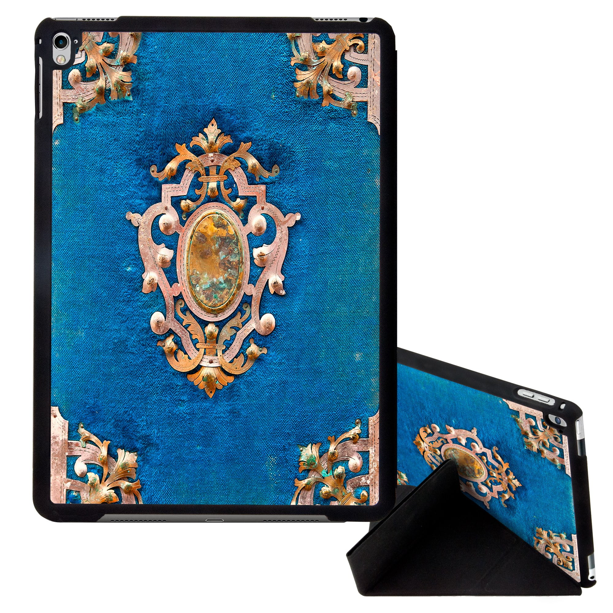 Image Of Antique The Vintage Photo Book With Blue And Gold Apple iPad