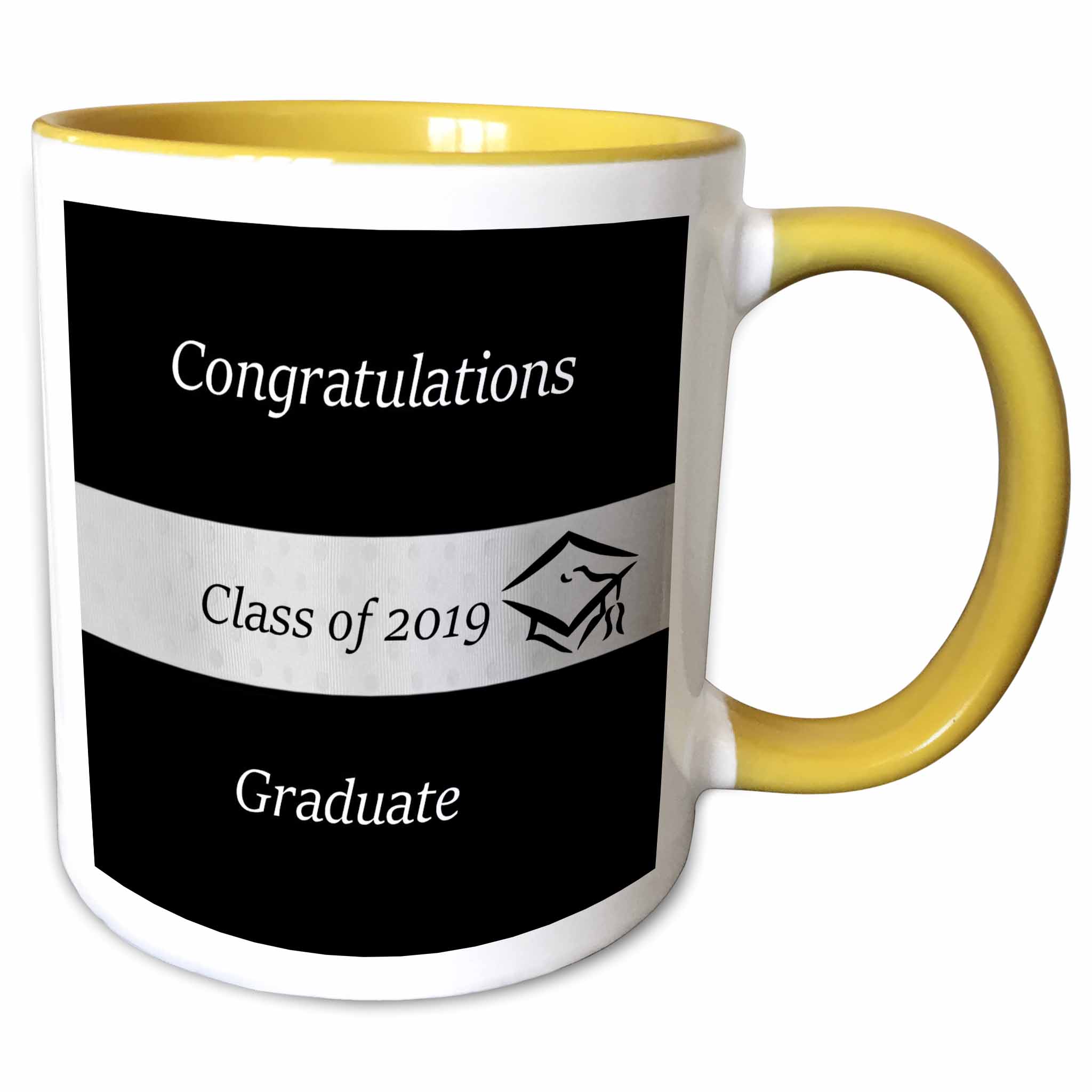 3drose, Image of Black with Silver Ribbon Congratulations 2019 Graduate ...