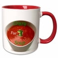 thumbnail image 1 of 3drose, Image of Bowl of Soup Photo with Crazy for Soup Words, 15oz Two-tone Red Mug, 1 of 6