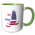 thumbnail image 1 of 3drose, Image of Eagle in Flag Colors with Words We Must Vote, 15oz Two-tone Green Mug, 1 of 6