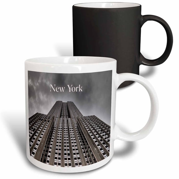 3drose, Image of Nyc Skyscraper in Sepia, 11oz Magic Transforming Mug