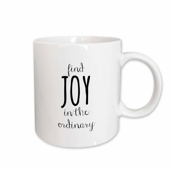 3drose, Image of Find Joy in the Ordinary Quote, 15oz Mug