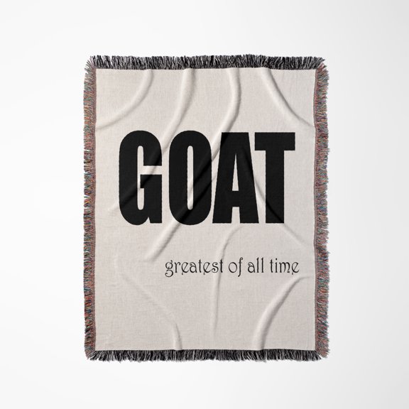 Image Of Goat Greatest Of All Time, Woven Blanket