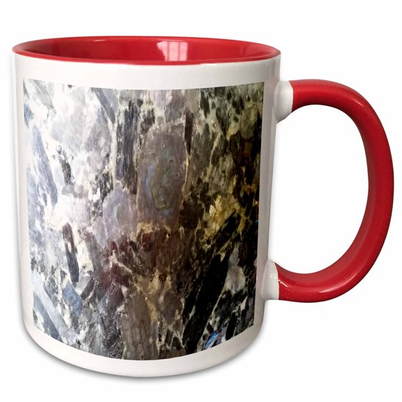 3drose, Image of Gold and Violet Rock Granite, 11oz Two-tone Red Mug