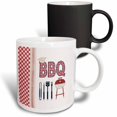 thumbnail image 1 of 3drose, Image of Graduation Bbq Party for 2020, Cap and Diploma, Gingham Red, 11oz Magic Transforming Mug, 1 of 7