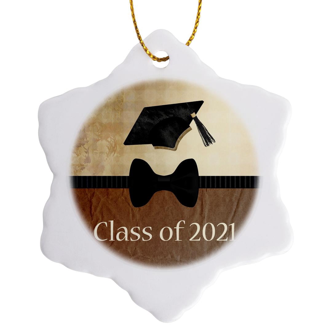 3drose, Image of Graduation Cap, Bow Tie, Class of 2021, Black, Brown ...