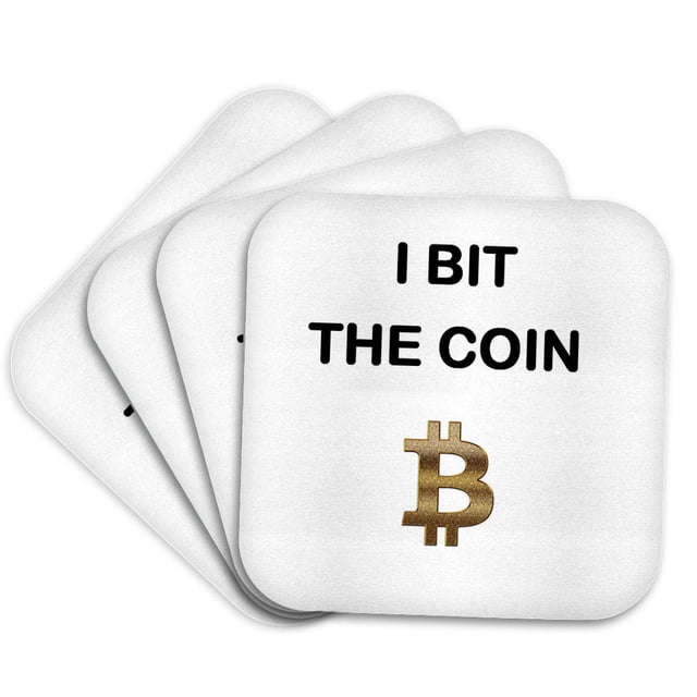 3drose, Image of I Bit the Coin with Gold Bitcoin Dollar Symbol, Set of ...