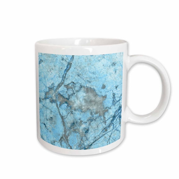 3drose, Image of Luxury Chic Trendy Ice Blue Veins Agate Gemstone Geode Quartz, 11oz Mug