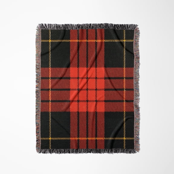 Image Of Macqueen Clan Kilt Scottish Tartan Plaid Pattern, Woven Blanket