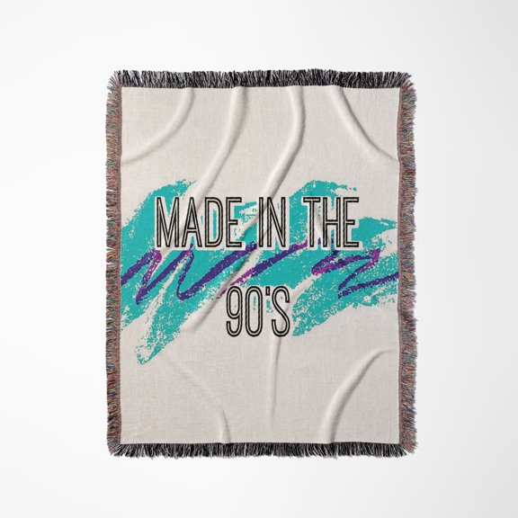 Image Of Made In The 90S Quote, Woven Blanket