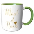 thumbnail image 1 of 3drose, Image of Maid of Honor Heart, 11oz Two-tone Green Mug, 1 of 6