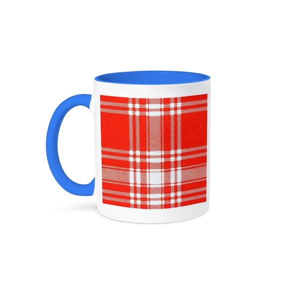 3drose, Image of Menzies Clan Kilt Scottish Tartan Plaid Pattern, 11oz Two-tone Blue Mug