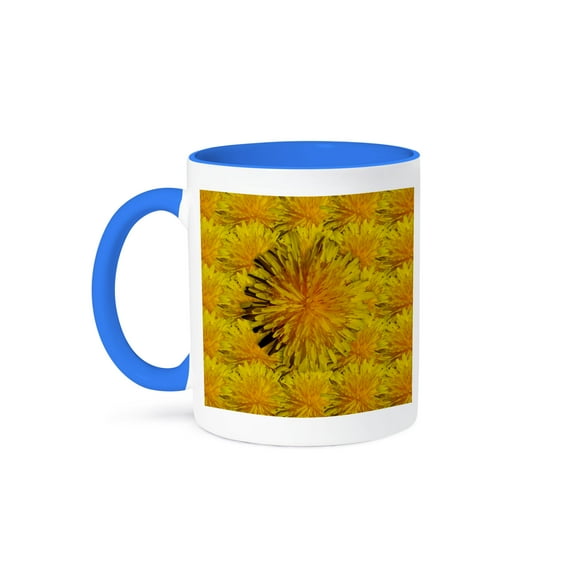 3dRose, Image of multiple Dandelions- more than just weeds, 15oz Two-Tone Blue Mug