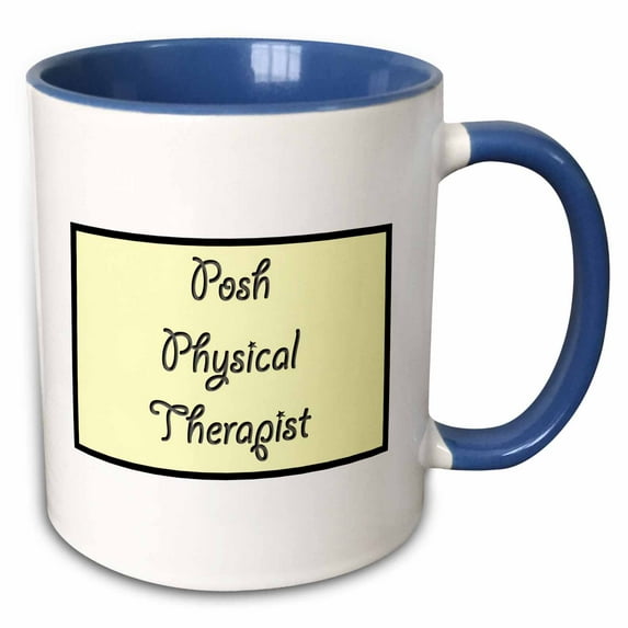 3drose, Image of Posh Physical Therapist, 11oz Two-tone Blue Mug