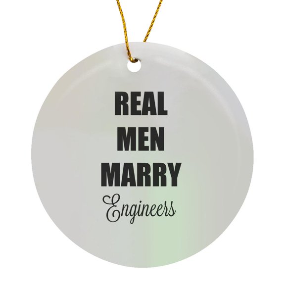 3drose, Image of Real Men Marry Engineers Quote, Circle Porcelain Ornament