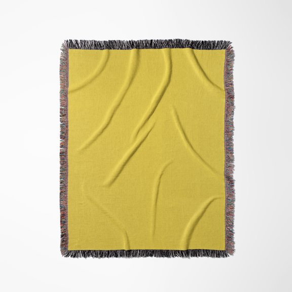 Image Of Sample Of Yellow Sunshine Bright New 2022 Color, Woven Blanket
