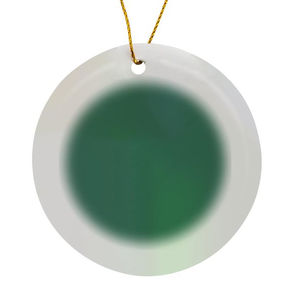 3drose, Image of Sample Square of Muted Light Forest Green for 2022, Circle Porcelain Ornament