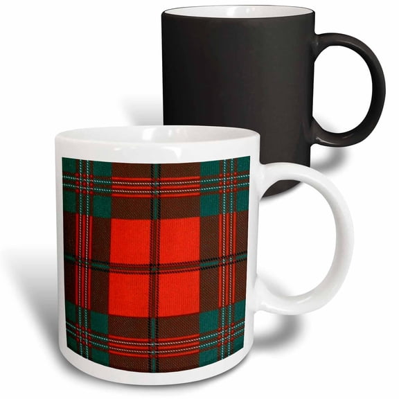 3drose, Image of Scott Clan Kilt Scottish Tartan Plaid Pattern, 11oz Magic Transforming Mug