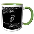 thumbnail image 1 of 3drose, Image of Scrolly Victorian Style Letter G, 11oz Two-tone Green Mug, 1 of 6