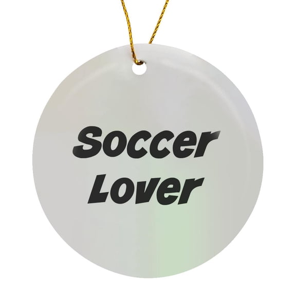 3drose, Image of Soccer Lover Quote, Circle Porcelain Ornament