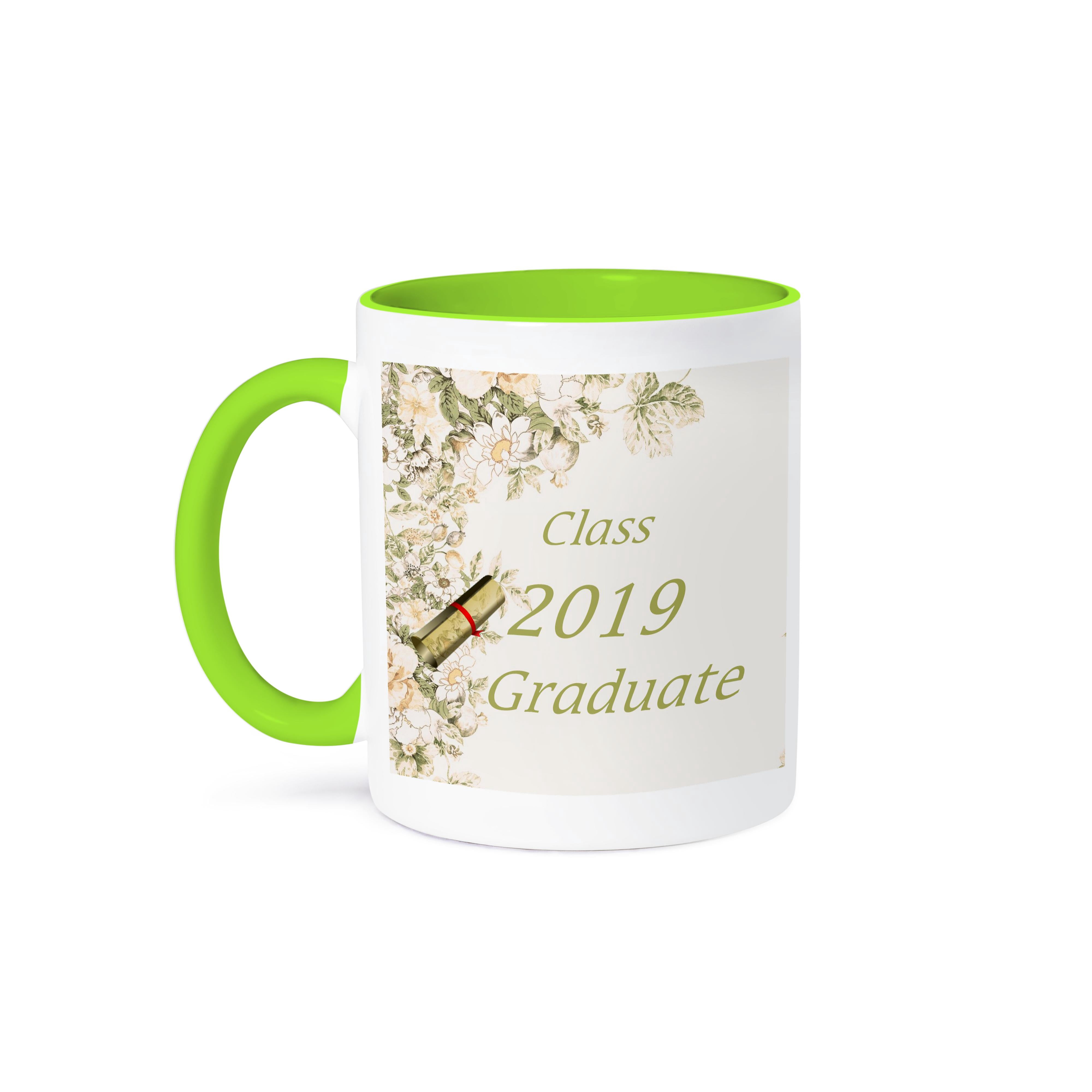 Image Of Soft Vintage Olive Green Class 2019 Graduate, 11oz Two-Tone ...