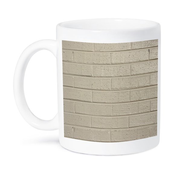 3drose, Image of Tan Beige Painted Brick Wall in Closeup, 11oz Mug