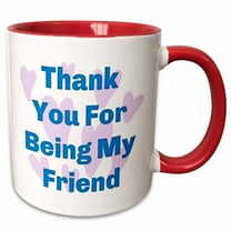 3drose, Image of Thank You for Being My Friend, 15oz Two-tone Red Mug