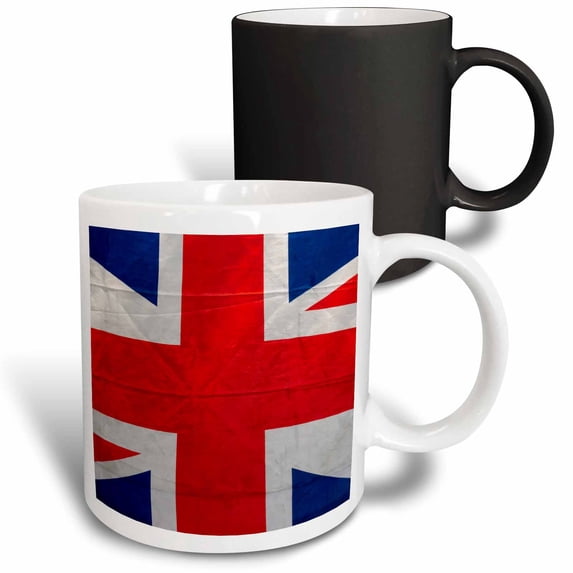 3drose, Image of the United Kingdom Flag or Union Jack, 11oz Magic Transforming Mug