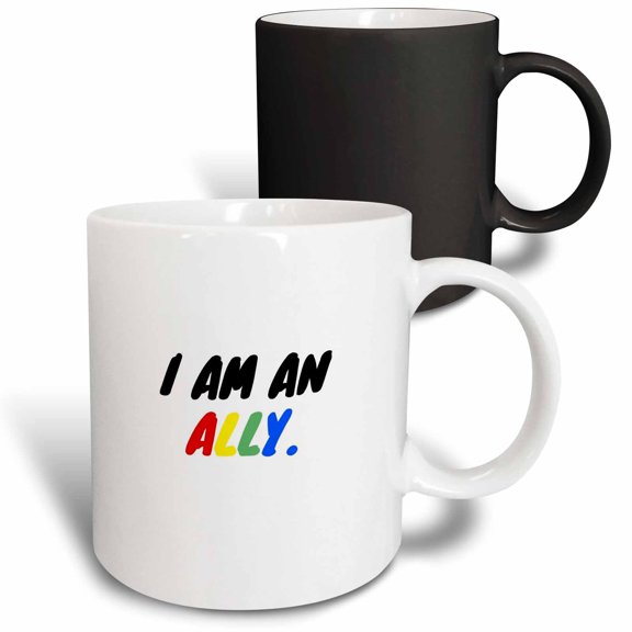 3drose, Image of the Words I Am an Ally, 11oz Magic Transforming Mug