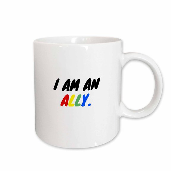 3drose, Image of the Words I Am an Ally, 11oz Mug
