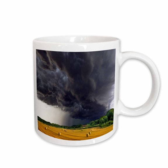3drose, Image of Tornado Clouds Over Country Field, 15oz Mug