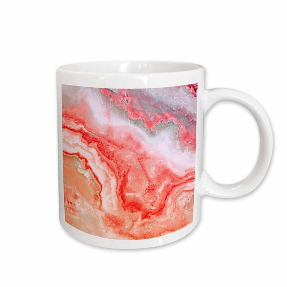 3drose, Image of Trendy Luxury Pink Rose Gold Quartz Gray Gemstone Agate Geode, 15oz Mug