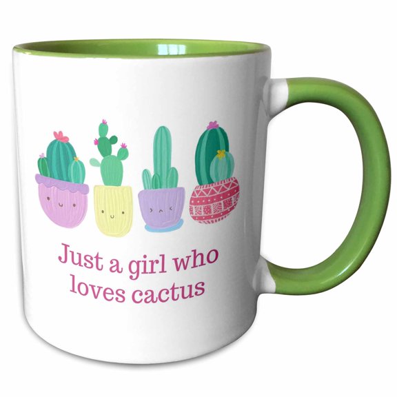 3drose, Image of Waves with Text of Waves, 11oz Two-tone Green Mug