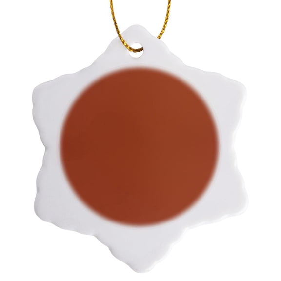 3drose, Image of Wild Rust Trendy Color New for Spring and Summer, 3 inch Snowflake Porcelain Ornament