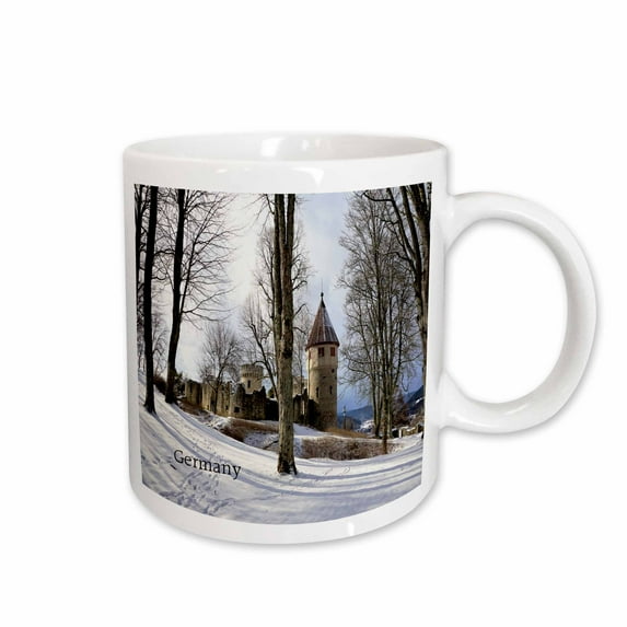 3drose, Image of Winter Scene of Ancient Ruins in Germany, 11oz Mug