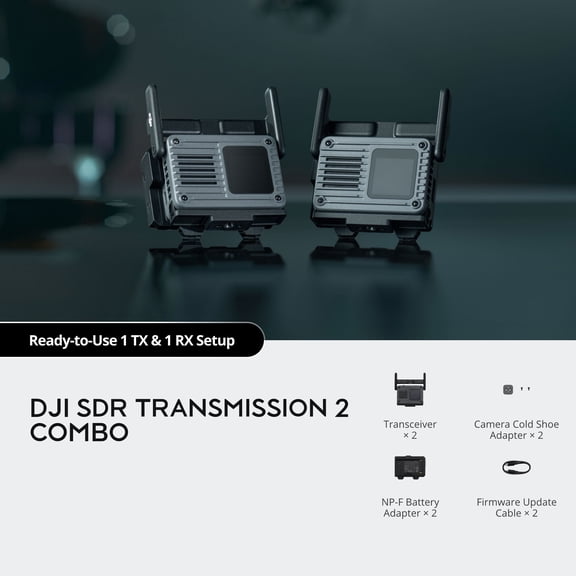 Image Transmission for DJI SDR Transmission 2 Combo, 2x Wireless Video Transceiver, 4K60 10-bit HDR, 4km, 35ms Latency