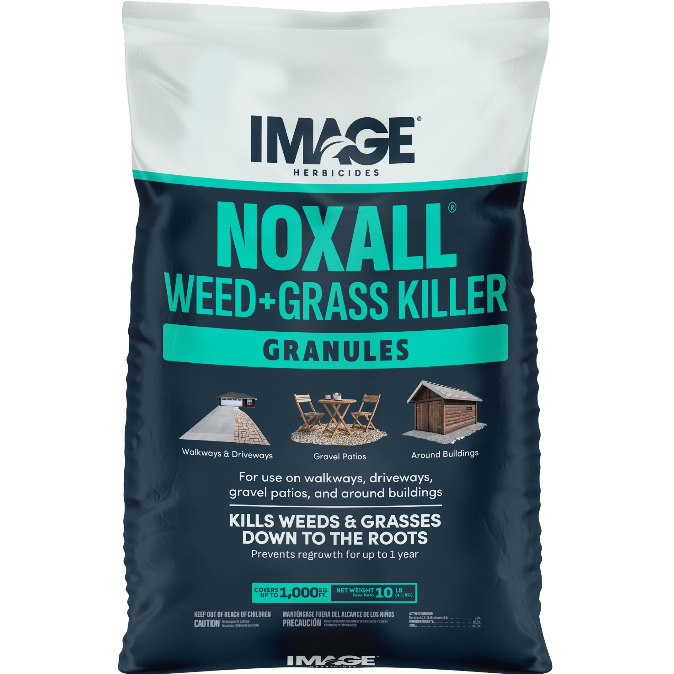 Image Vegetation Weed and Grass Killer Noxall Granules 10 lb, 1 New Bag