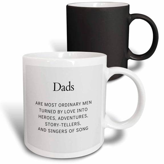 3drose, Image with a Text About Dad Being the Most Ordinary Men, 11oz Magic Transforming Mug