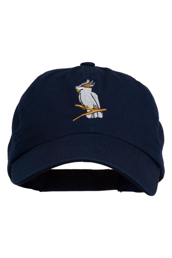Image of Cockatoo Embroidered Pet Spun Cap - Navy OSFM
