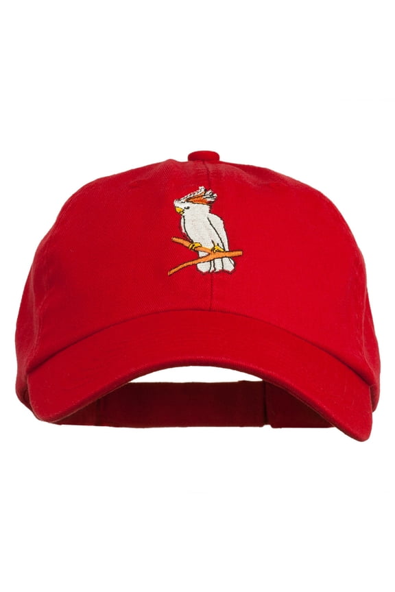Image of Cockatoo Embroidered Pet Spun Cap - Red OSFM