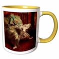 thumbnail image 1 of Image of Degas Painting Of Ballerina In Green Tutu 11oz Two-Tone Yellow Mug mug-255348-8, 1 of 3