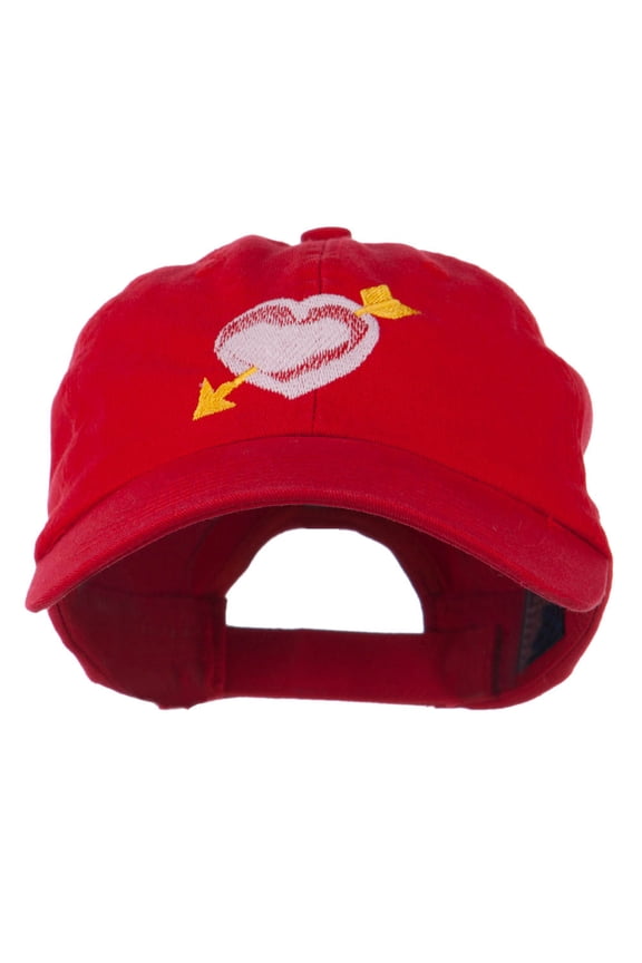 Image of Heart Arrow Embroidered Cap - Red OSFM