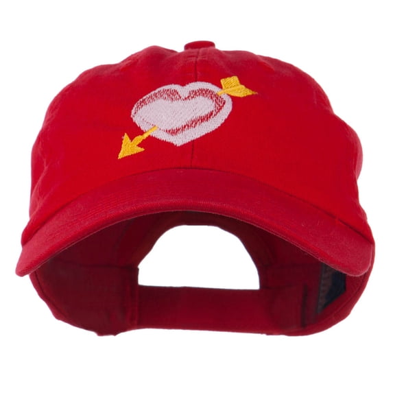 Image of Heart Arrow Embroidered Cap - Red OSFM
