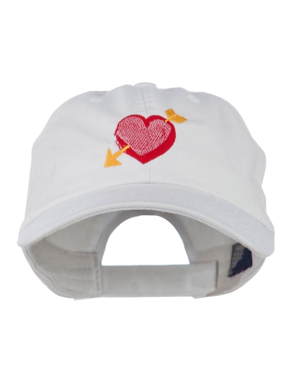 Image of Heart Arrow Embroidered Cap - White OSFM
